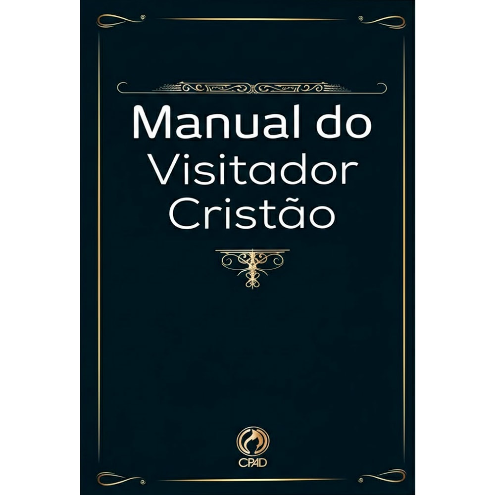 Livro Manual do Visitador Cristão, capa azul-marinho com bordas douradas. — Plenitude