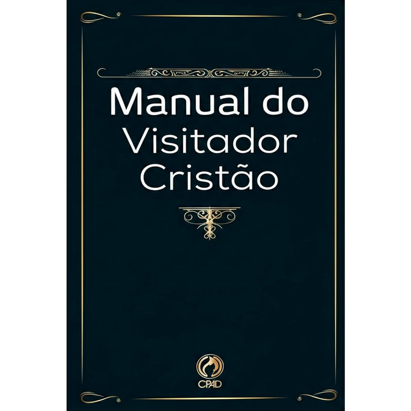 Livro Manual do Visitador Cristão, capa azul-marinho com bordas douradas. — Plenitude