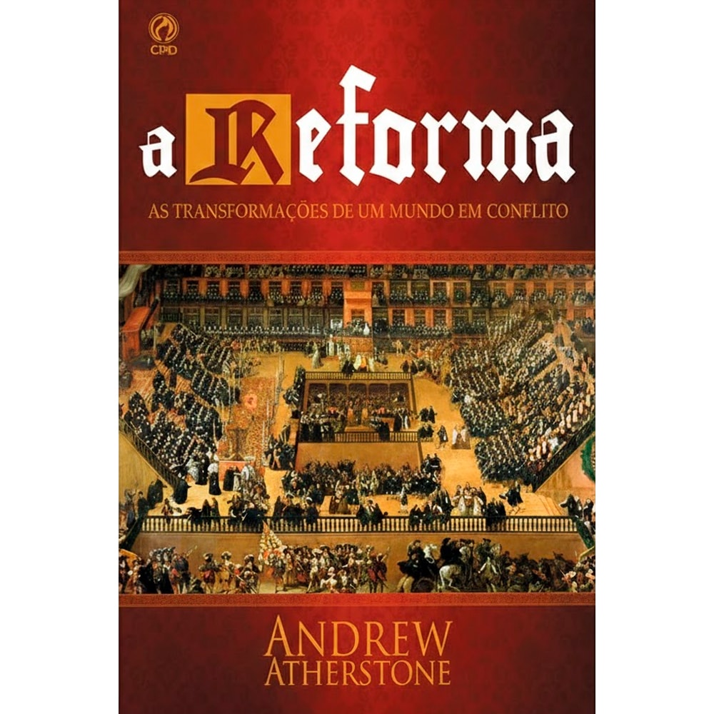 Livro "A Reforma" com capa vermelha e ilustração de uma assembleia histórica. — Plenitude