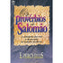 Livro Os Provérbios de Salomão de E. Percy Ellis, capa com pergaminho e texto em azul e rosa. — Plenitude