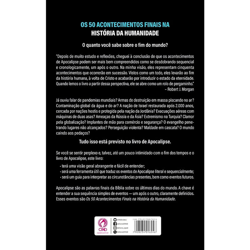 Os 50 Acontecimentos Finais na História da Humanidade | Robert J. Morgan