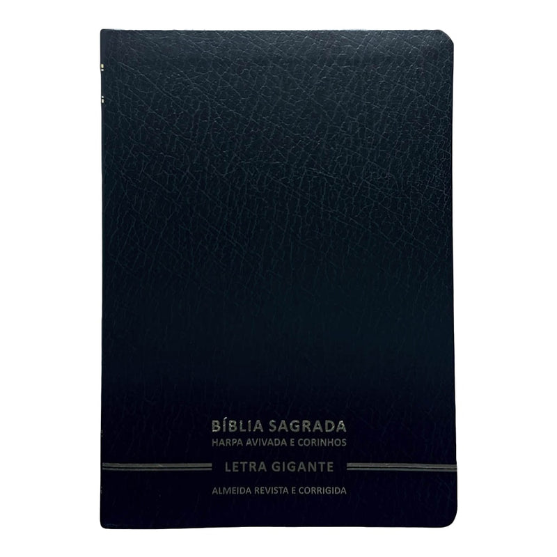 Bíblia Sagrada | Letra Gigante | ARC | C/ Harpa e Corinhos | Capa Premium Luxo Minimalista Preta