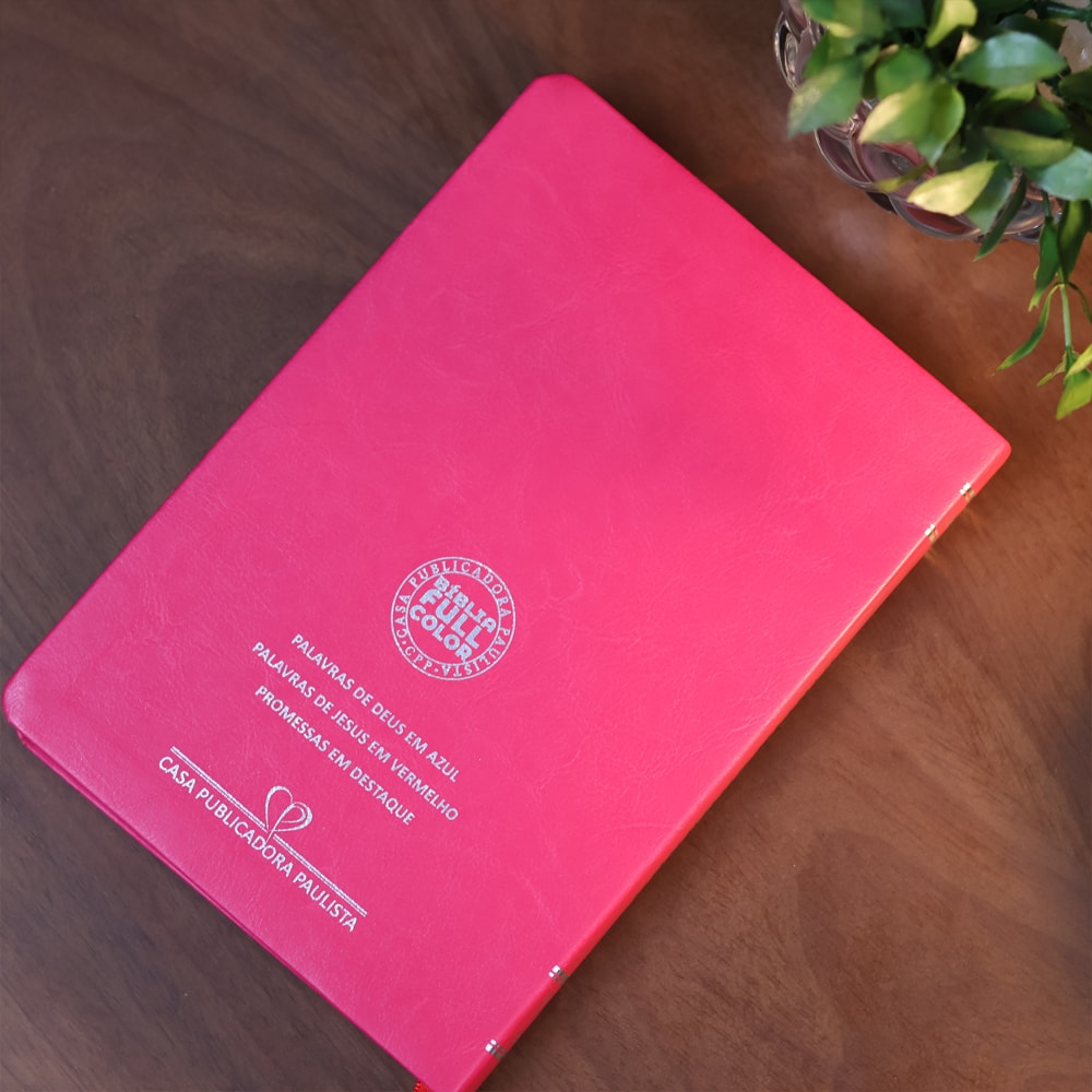 Bíblia Sagrada | Letra Gigante | ARC | C/ Harpa e Corinhos | Capa Premium Luxo Flores Pink