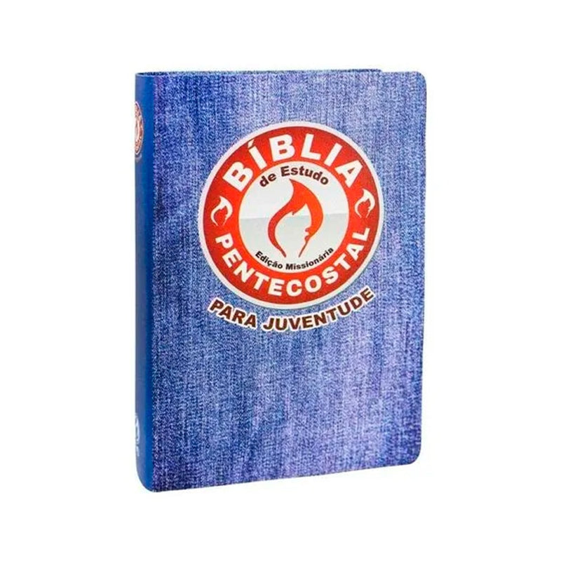 Bíblia de Estudo Pentecostal Juventude | ARC | Capa Sintética Jeans