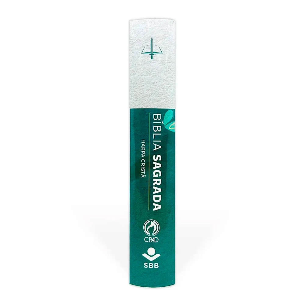 Bíblia Sagrada | ARC | Letra Gigante | Harpa Cristã | Capa Luxo Floral Verde e Branco