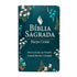 Bíblia Sagrada Harpa Cristã, Almeida Revista e Corrigida, capa luxo verde escuro com flores. — Plenitude