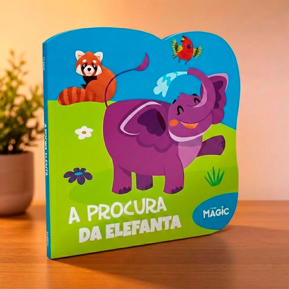 A Procura da Elefanta | Livros Magic | Cartonado Recortado