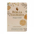 Bíblia Sagrada ARC Letra Gigante Harpa Cristã, capa dura floral bege, palavras de Jesus em vermelho. — Plenitude
