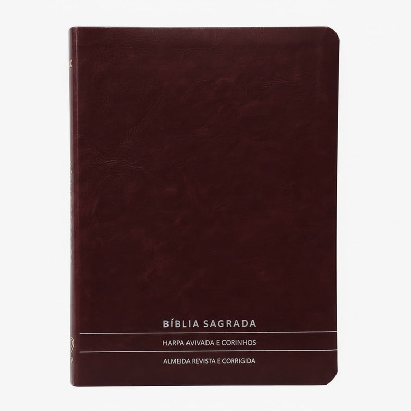 Bíblia Slim | Letra Normal | ARC | C/ Harpa e Corinhos | Capa Premium Luxo Minimalista Bordô
