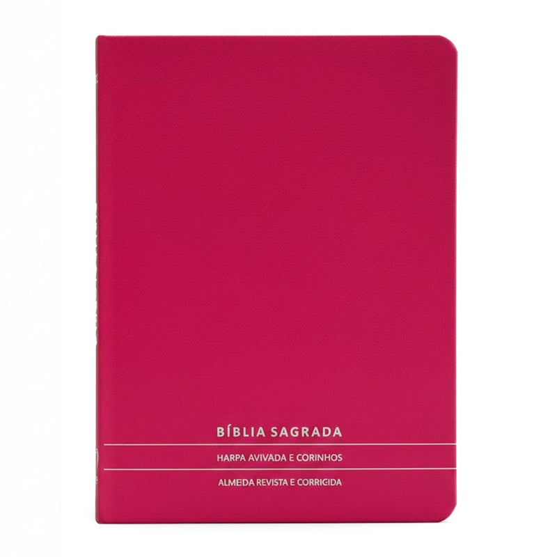 Bíblia Slim | Letra Normal | ARC | C/ Harpa e Corinhos | Capa Premium Luxo Minimalista Pink
