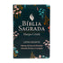 Bíblia Sagrada ARC Letra Gigante Harpa Cristã, capa dura floral verde com detalhes em rosa e azul. — Plenitude