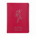Bíblia Sagrada ARC, capa pink premium luxo com flores prateadas, harpa e corinhos. — Plenitude
