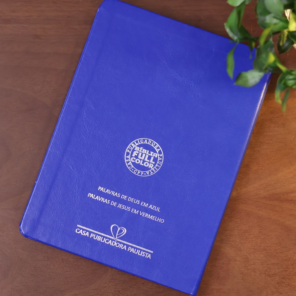 Bíblia Slim | Letra Normal | NVA | Capa Premium Luxo Minimalista Azul