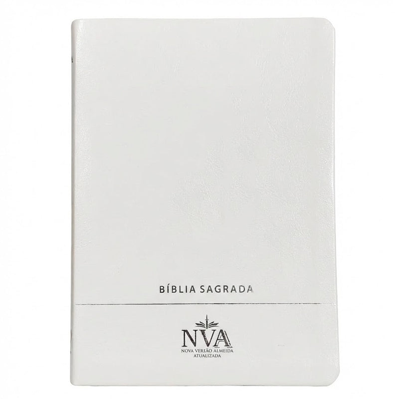 Bíblia Slim | Letra Normal | NVA | Capa Premium Luxo Minimalista Branca