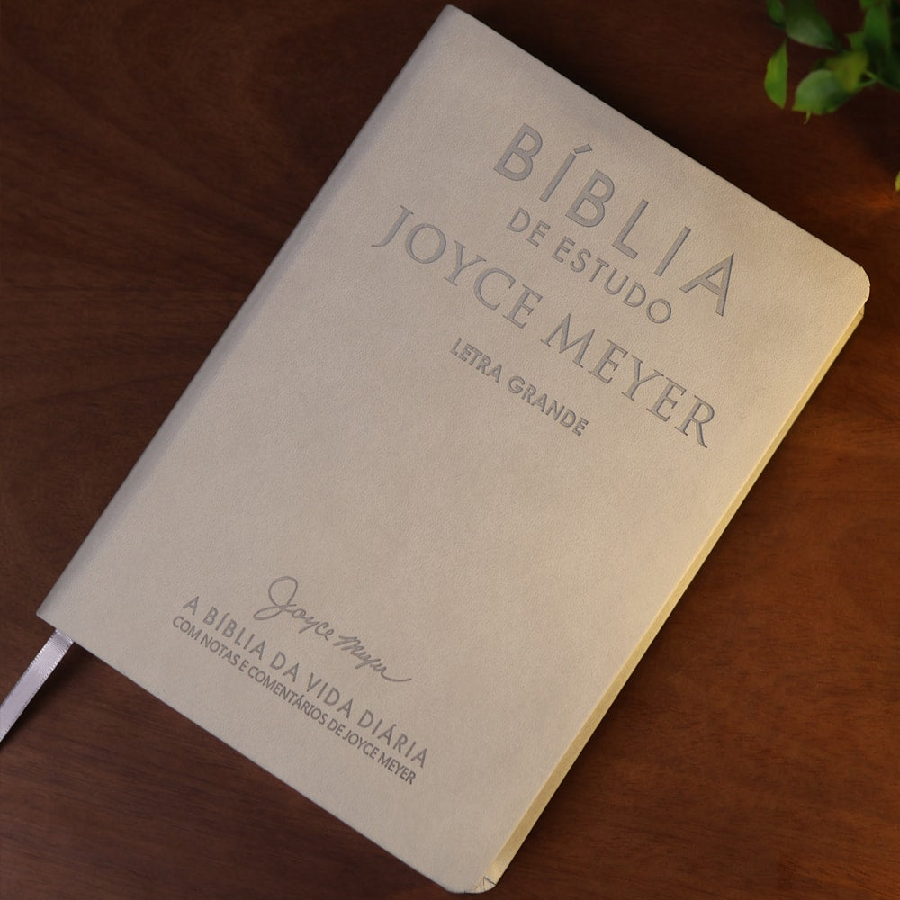 Bíblia De Estudo Joyce Meyer | NVI | Letra Grande | Capa Cinza