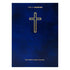 Bíblia Sagrada NVA, capa brochura azul com estampa de céu estrelado e cruz dourada, Nova Almeida Atualizada. — Plenitude