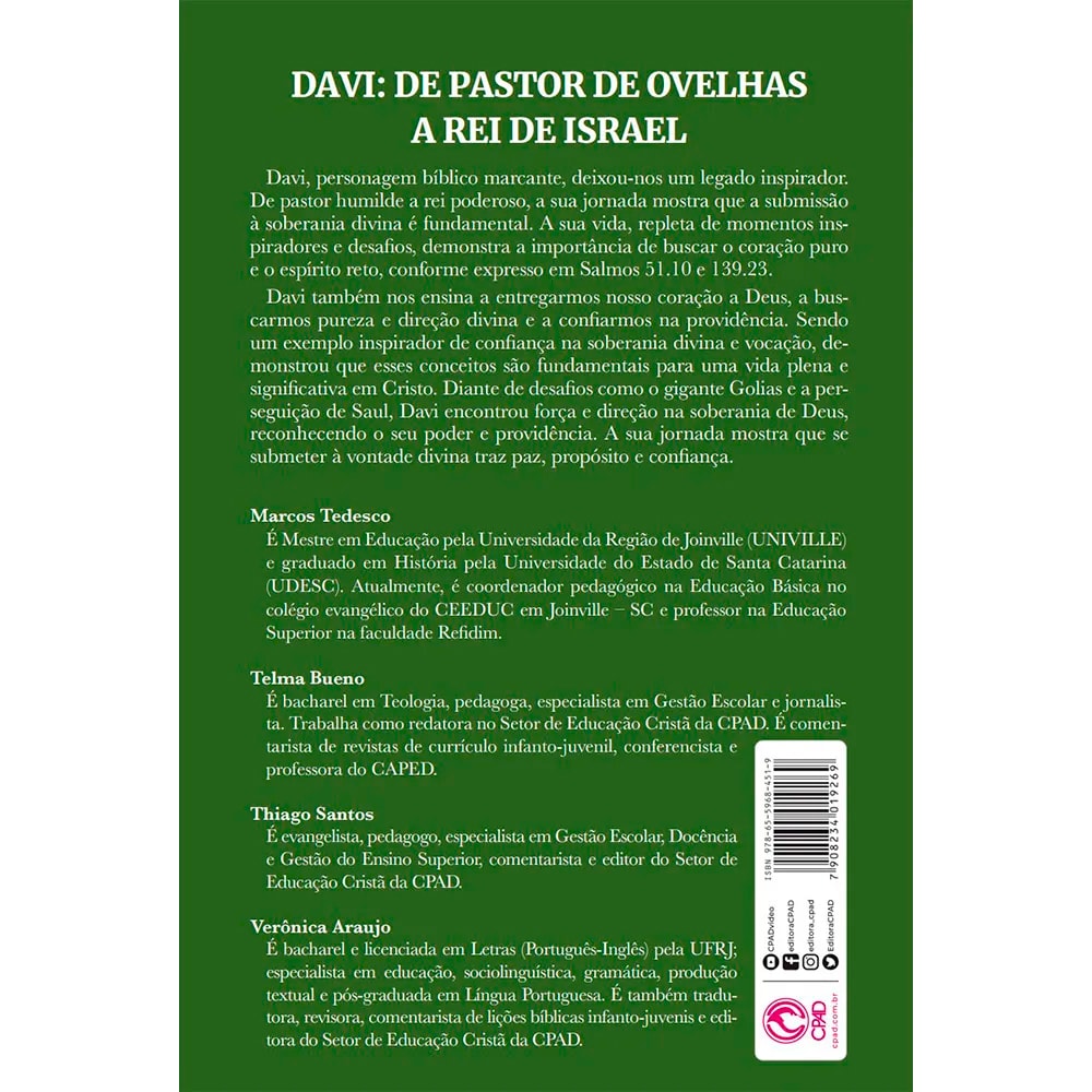 Davi: De Pastor de Ovelhas a Rei de Israel | Marcos Tedesco, Telma Bueno, Thiago Santos e Verônica A