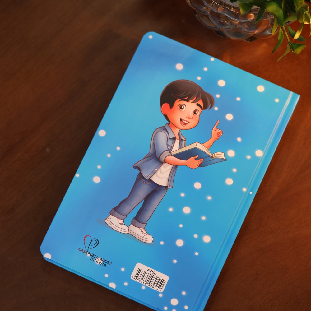 Bíblia dos Meninos Corajosos | NVA | Harpa Avivada e Corinhos | Capa Dura Azul