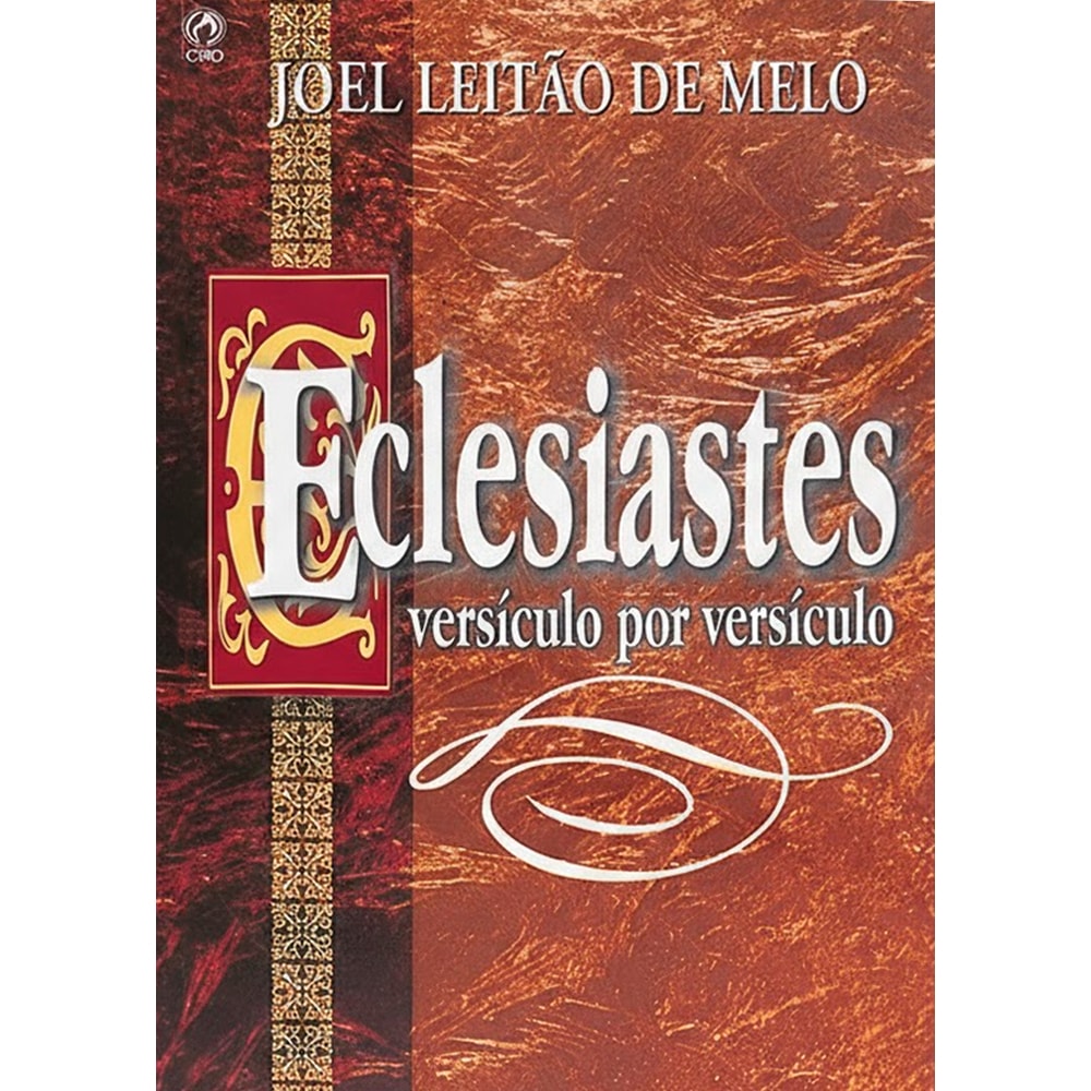 Livro Eclesiastes versículo por versículo, capa marrom com detalhes em dourado e título em vermelho. — Plenitude
