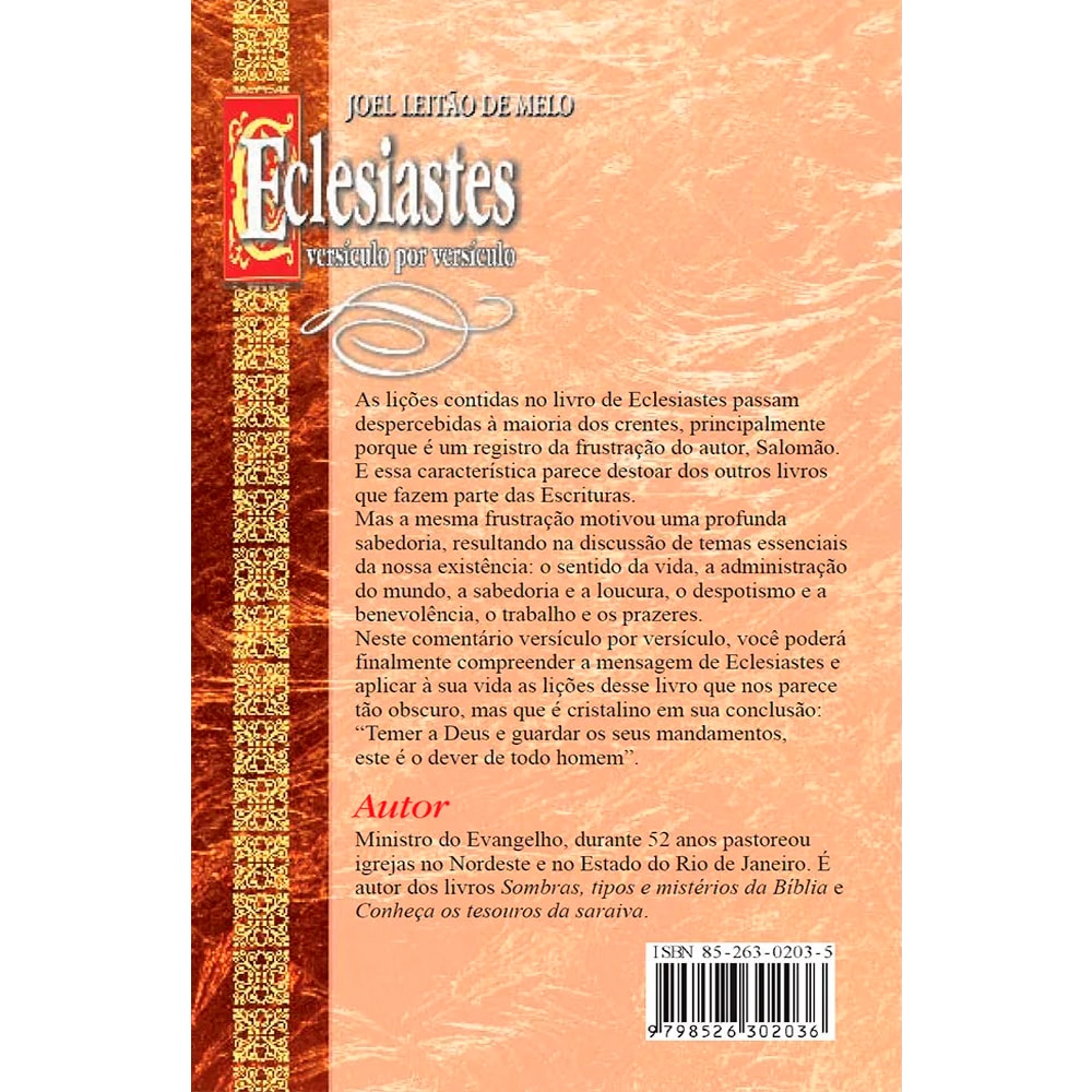 Eclesiastes | Joel Leitão de Melo
