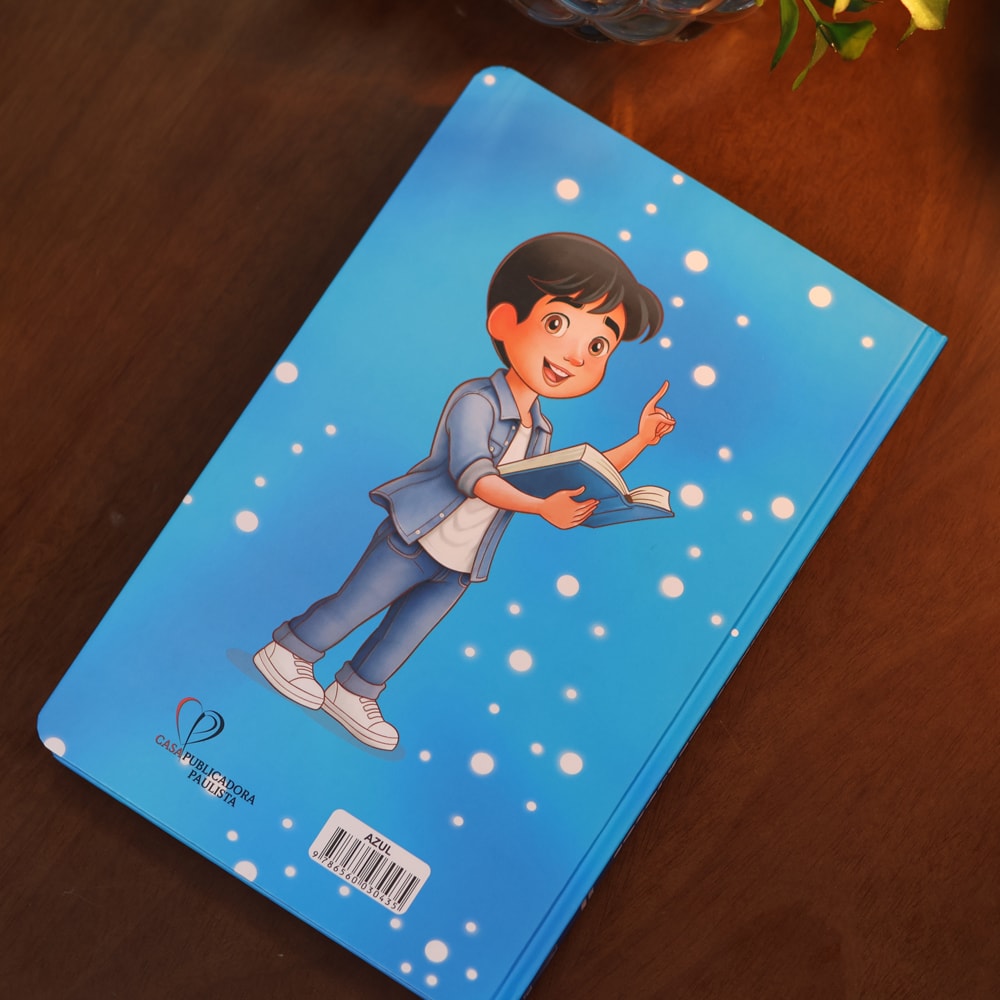 Bíblia dos Meninos Corajosos | ARC | Harpa Avivada e Corinhos | Capa Dura Azul