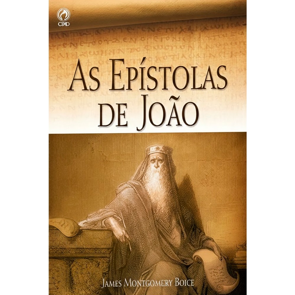 Livro As Epístolas de João, capa com imagem de homem sentado e escrevendo. — Plenitude