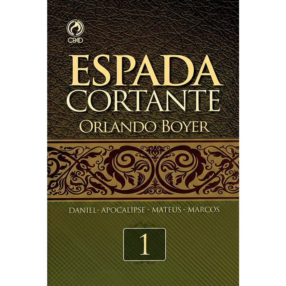 Livro Espada Cortante Volume 1 de Orlando Boyer, capa marrom com detalhes dourados. — Plenitude