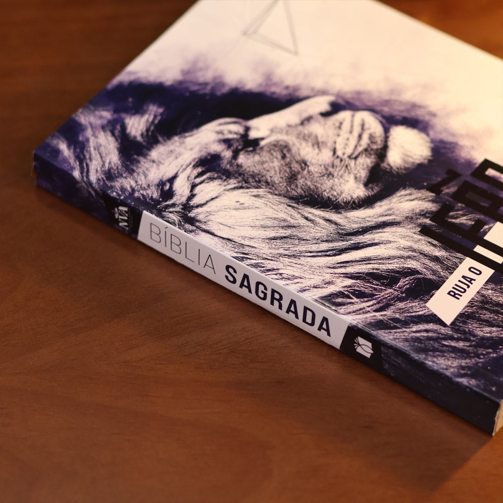 Kit 10 Bíblias Sagrada Ruja o Leão | NVA | Capa Brochura