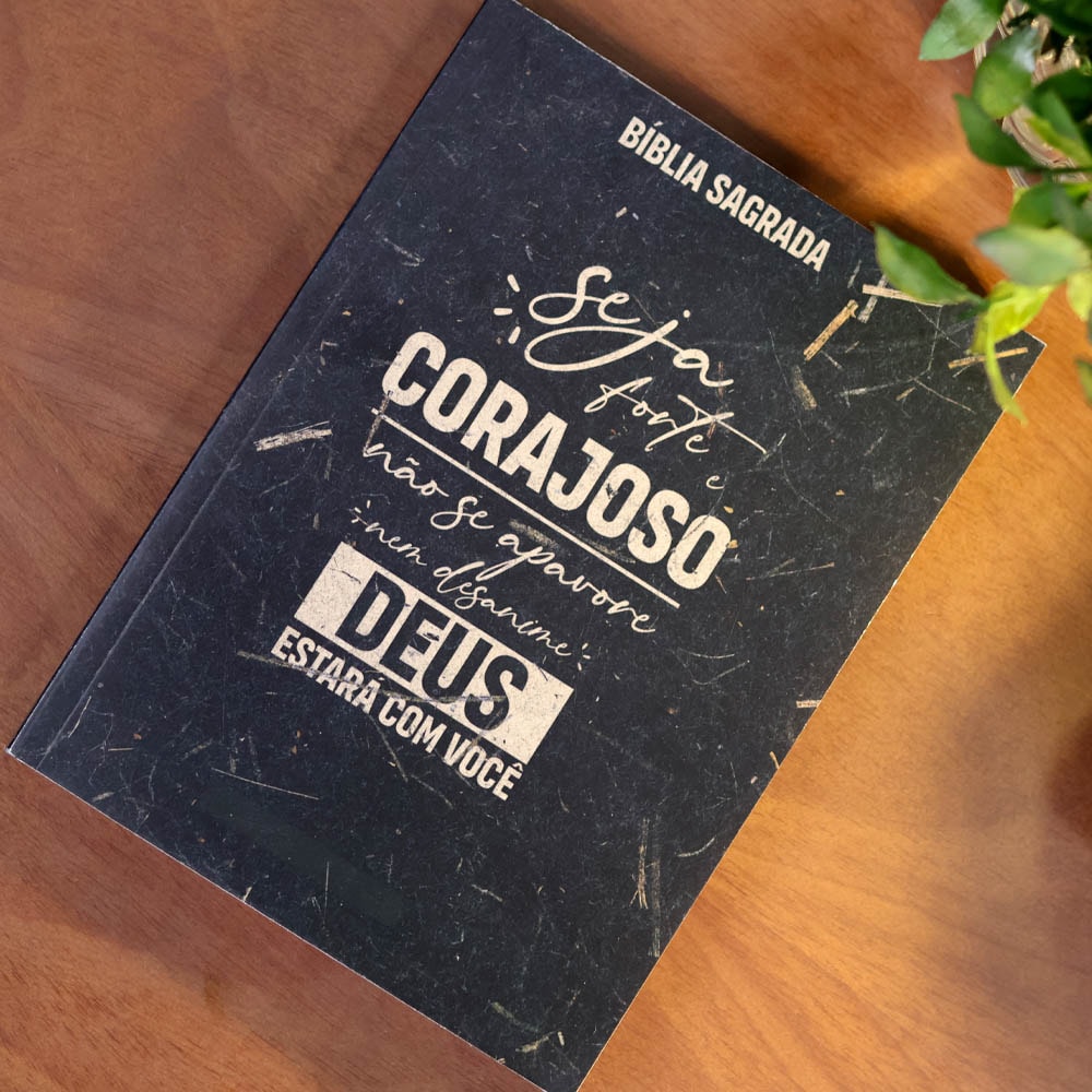 Kit 10 Bíblias Sagrada Seja Forte e Corajoso | NVA | Capa Brochura