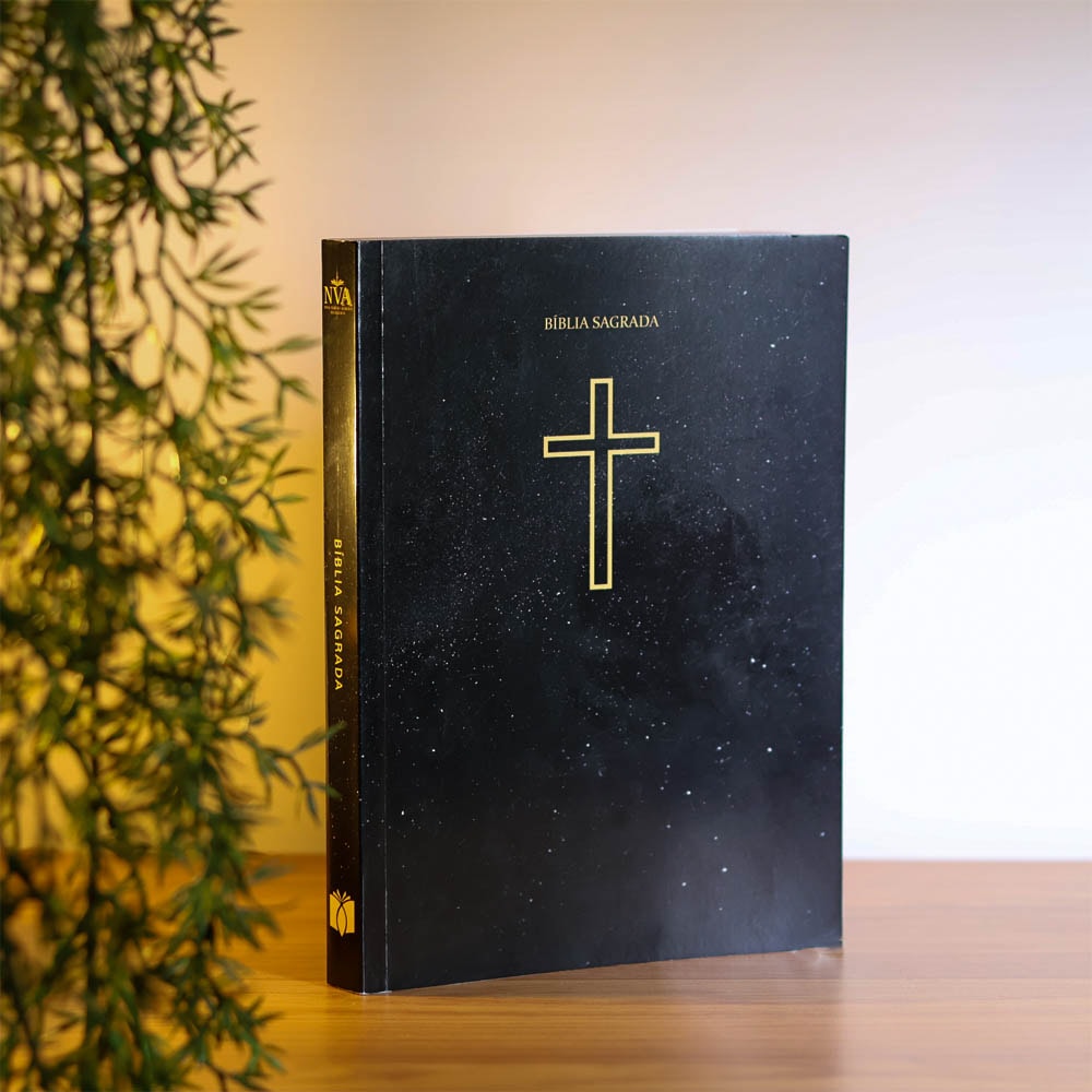Kit 10 Bíblias Sagrada Salvos Pela Graça | NVA | Capa Brochura Preta