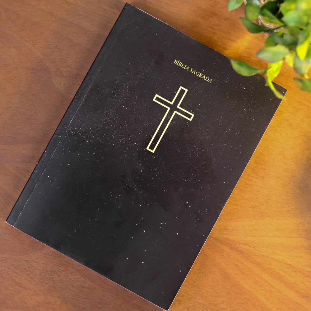 Kit 10 Bíblias Sagrada Salvos Pela Graça | NVA | Capa Brochura Preta