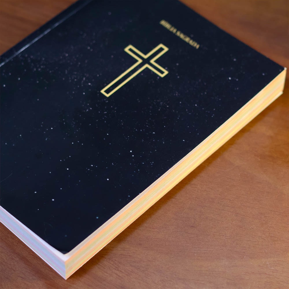 Kit 10 Bíblias Sagrada Salvos Pela Graça | NVA | Capa Brochura Preta