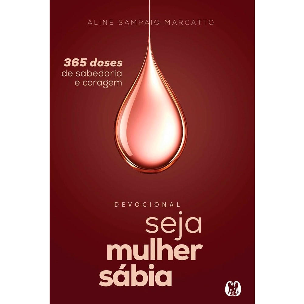 Devocional Seja Mulher Sábia (vol.3), capa com gota de água, vermelho e dourado — Plenitude