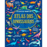 Atlas dos Dinossauros | Manuela Guaccio: Livro atlas com capa azul, diversas espécies de dinossauros. — Plenitude