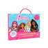 Maleta de atividades Barbie Maleta Diversão e Adesivos, rosa com quatro Barbies e selo de 100 adesivos. — Plenitude