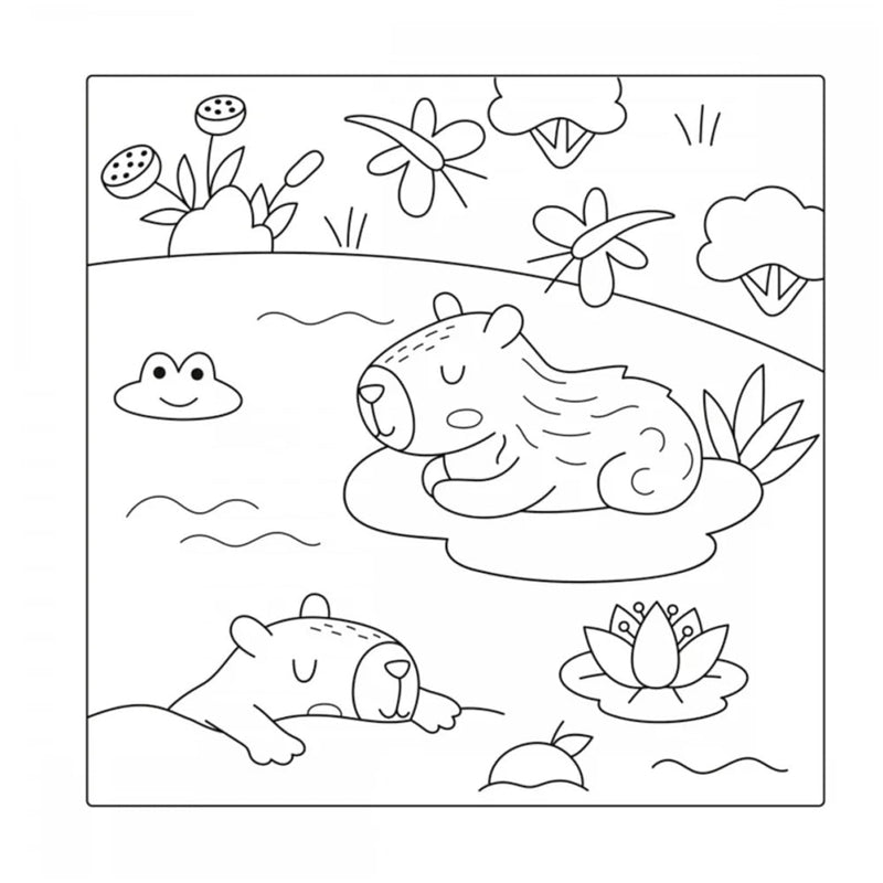 Livro de Colorir | Adorable Capybaras