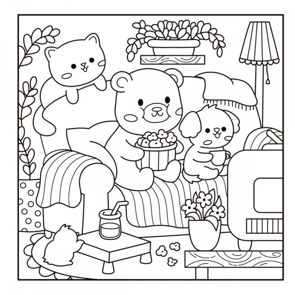 Livro de Colorir | Sweet And Cozy