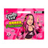 Livro de colorir "Emilly Vick | Cores Poderosas", capa rosa com personagem feminina e estrelas. — Plenitude