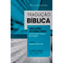 Capa do livro Tradução Bíblica, com título em destaque e detalhes de texto bíblico ao fundo. — Plenitude