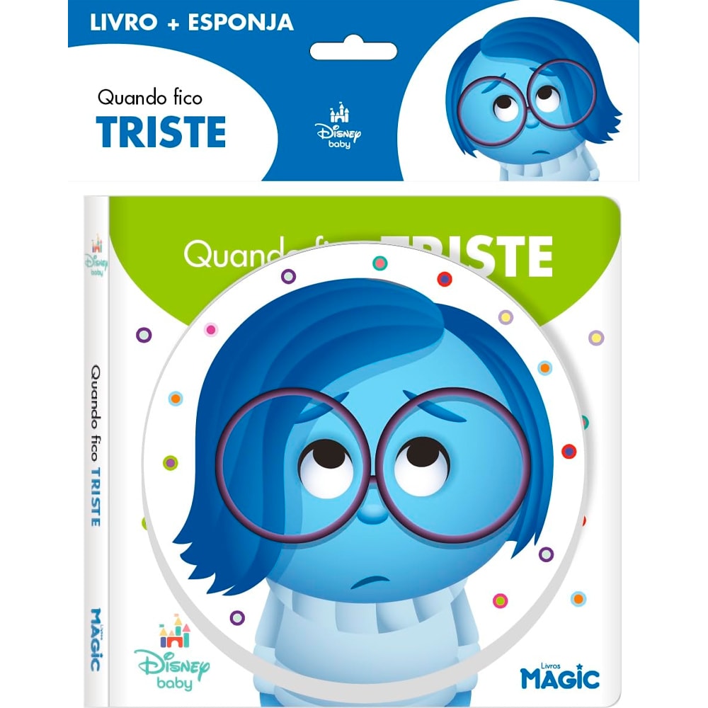 Livro infantil "Disney Baby - Quando Fico Triste" com capa da personagem Tristeza de Divertidamente. — Plenitude