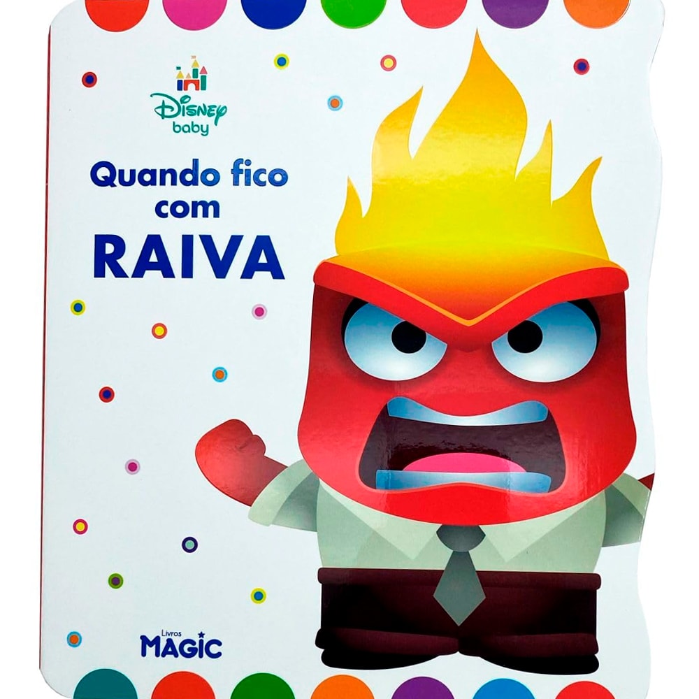 Livro infantil Disney Baby - Quando Fico com Raiva, capa dura colorida com personagem Raiva de 'Divertida Mente'. — Plenitude