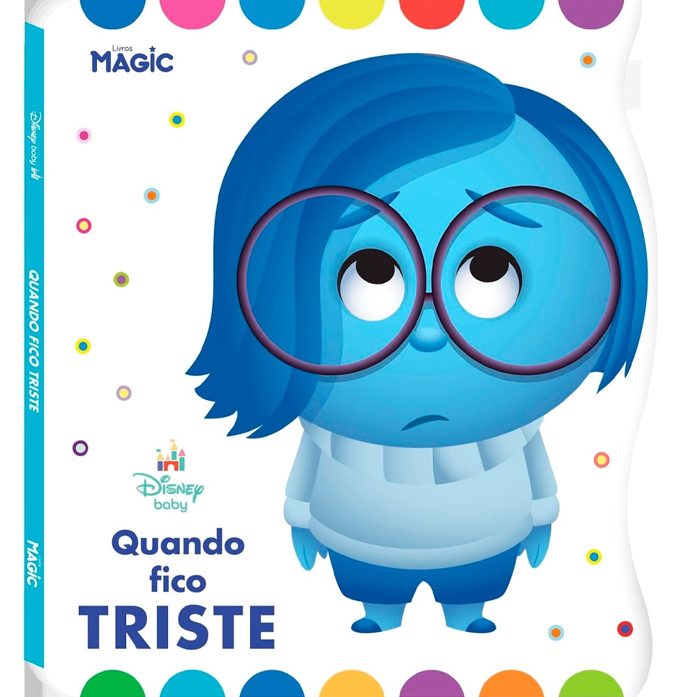 Livro infantil Disney Baby - Quando Fico Triste, capa dura colorida com personagem Tristeza de 'Divertida Mente'. — Plenitude