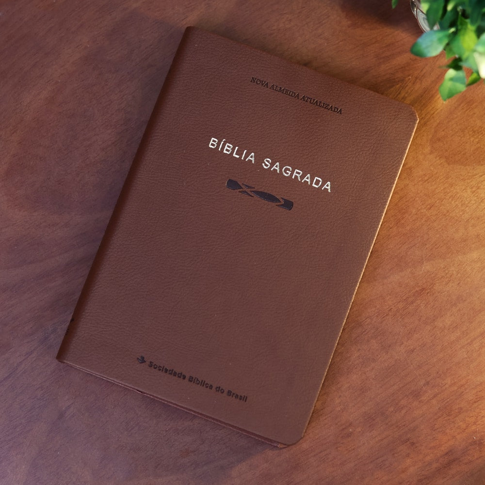 Bíblia Sagrada Slim | NAA | Marrom | Editora SBB