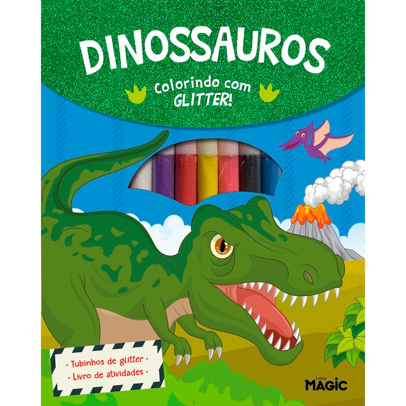 Dinossauros - Colorindo com Glitter