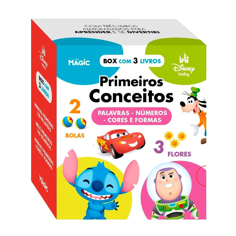 Box Disney Baby Primeiros Conceitos - Palavras, Números, Cores e Formas