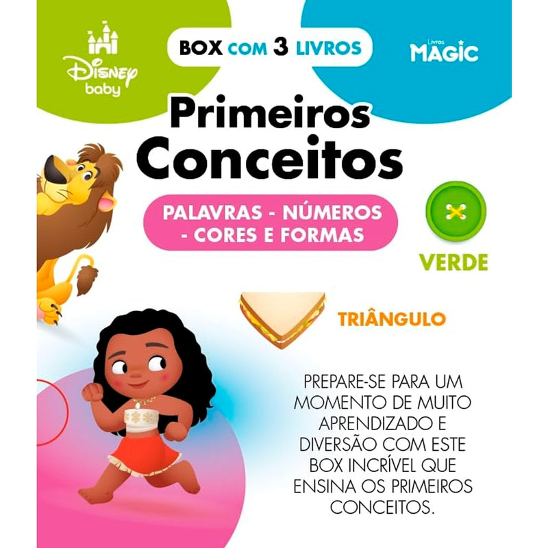 Box Disney Baby Primeiros Conceitos - Palavras, Números, Cores e Formas