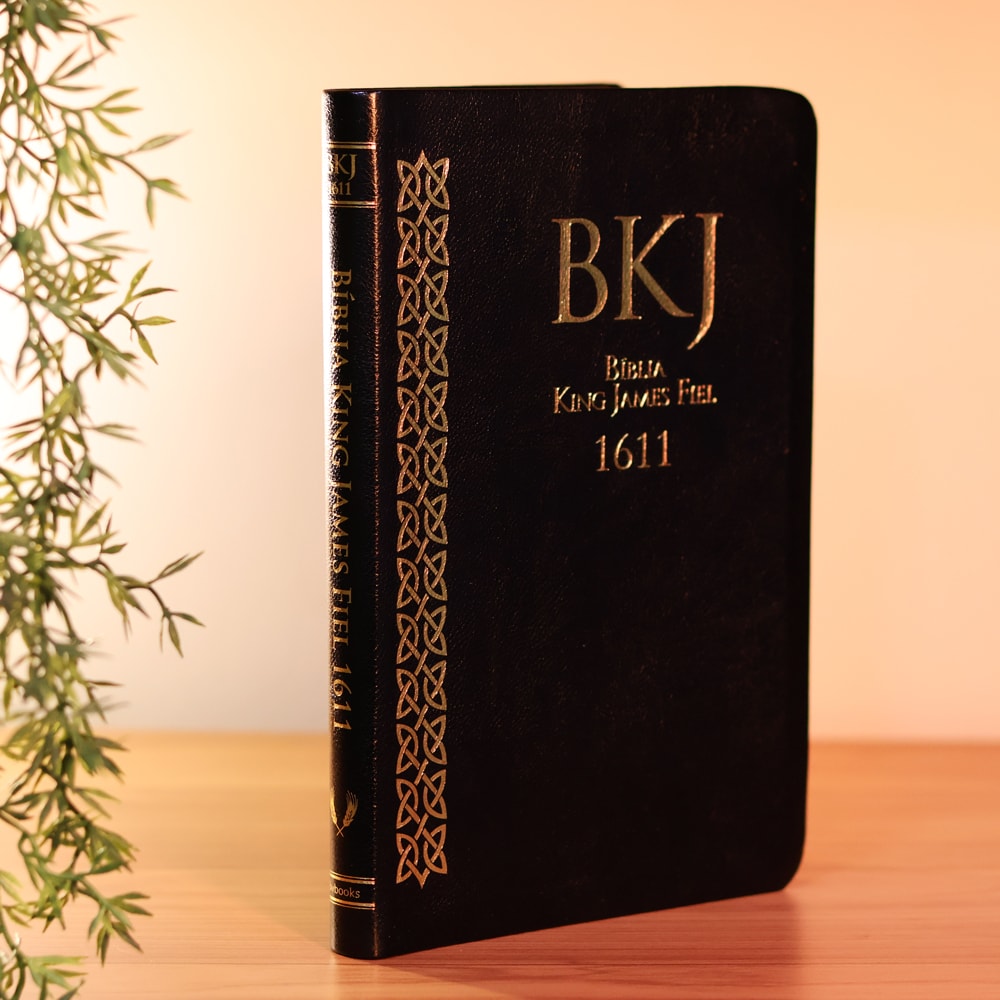 Bíblia King James Fiel 1611 | Slim Ultrafina | Luxo Premium Preta