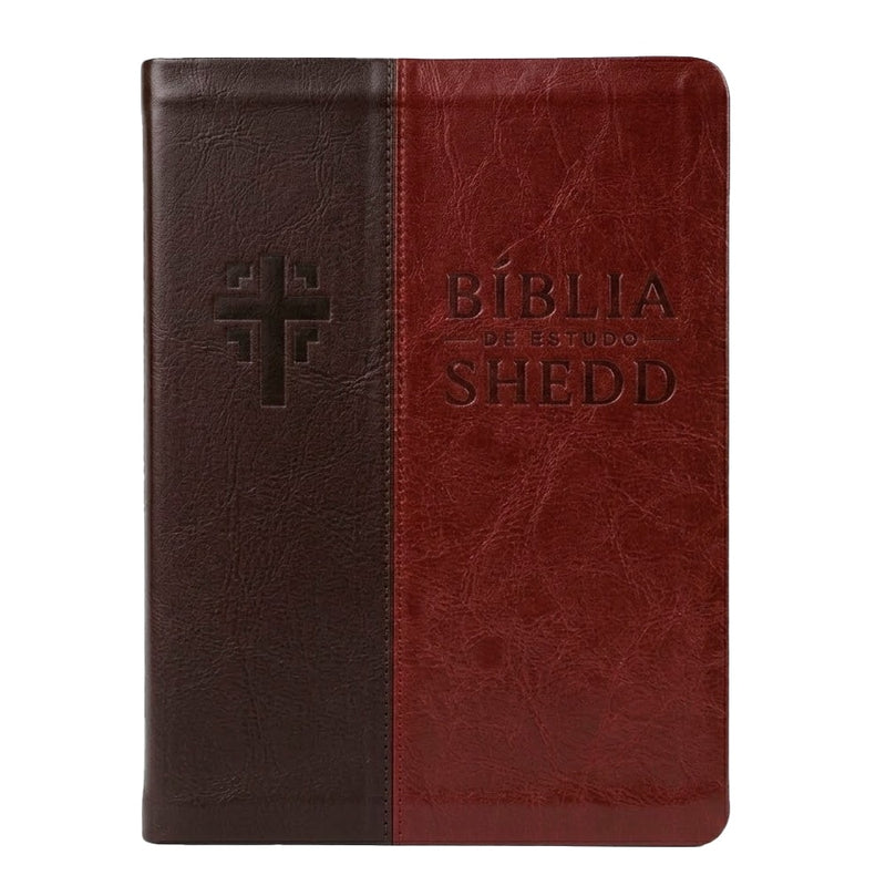 Bíblia de Estudo Shedd | A21 | Couro Sintético Marrom e Café