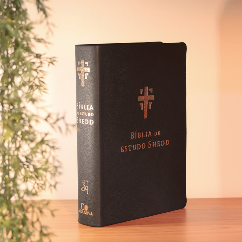 Bíblia de Estudo Shedd | A21 | Couro Legítimo Preto