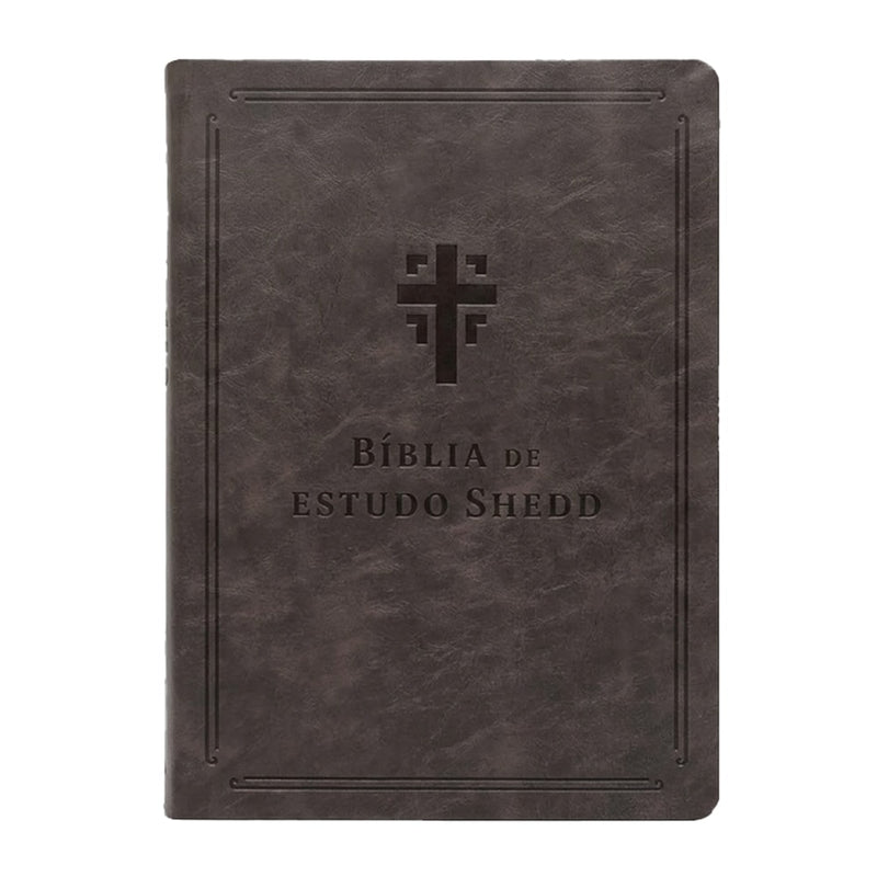 Bíblia de Estudo Shedd | A21 | Couro Sintético Chumbo